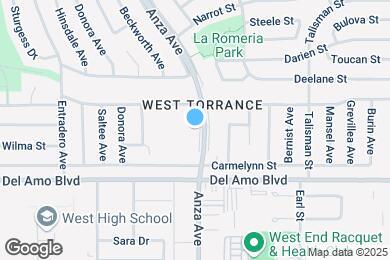 Map image of the property - 20011 Anza Ave