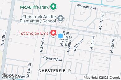 Map image of the property - 2813 N 29th Ln