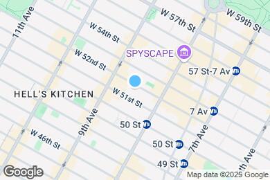 Map image of the property - 344 W 52nd St