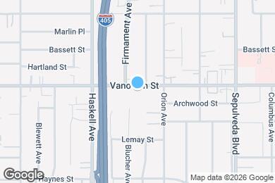 Map image of the property - 15550 Vanowen St