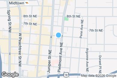 Map image of the property - 812 Piedmont Ave NE