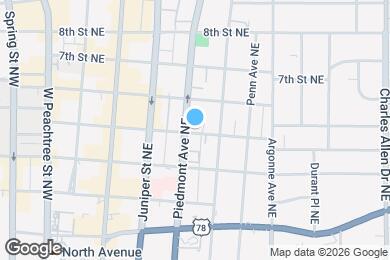 Map image of the property - 785 Piedmont Ave NE