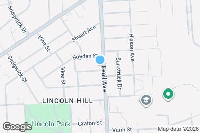 Map image of the property - 1005 Teall Ave