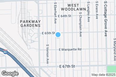 Map image of the property - 6519 S Eberhart Ave