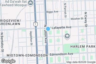 Map image of the property - 825 N Fulton Ave