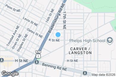 Map image of the property - 1638 K St NE