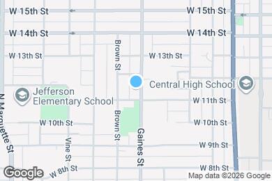 Map image of the property - 1112 Gaines St