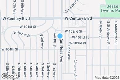Map image of the property - 10229 S Van Ness Ave
