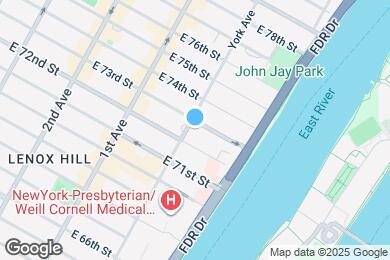 Map image of the property - 1364 York Ave