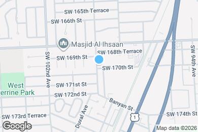 Map image of the property - 16955 SW 100th Ave