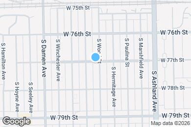 Map image of the property - 7700 S Wood St
