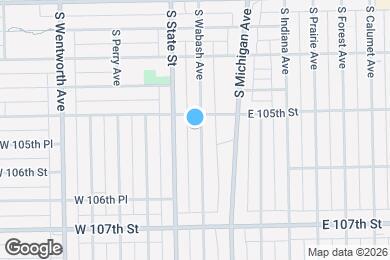 Map image of the property - 10512 S Wabash Ave