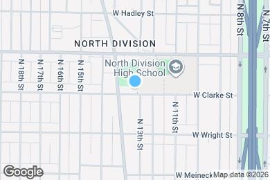 Map image of the property - 1310 W Clarke St