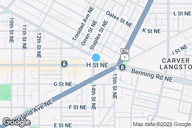 Map image of the property - 1402 H St NE