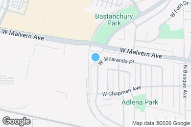 Map image of the property - 1945 W Jacaranda Pl