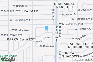 Map image of the property - 6760 W Palo Verde Ave