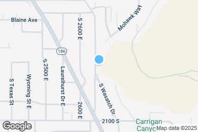 Map image of the property - 1881 S Wasatch Dr