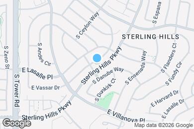 Map image of the property - 18942 E Vassar Dr