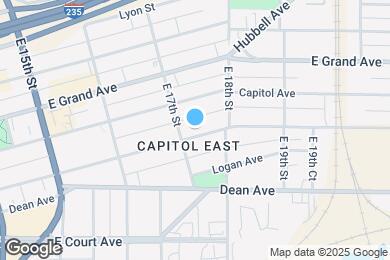 Map image of the property - 1714 E Walnut St