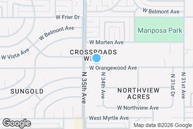 Map image of the property - 3412 W Orangewood Ave