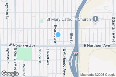 Map image of the property - 1228 E Evans Ave