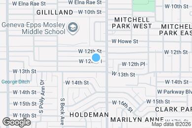 Map image of the property - 1025 W 12th Pl