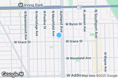Map image of the property - 3806 N Ashland Ave