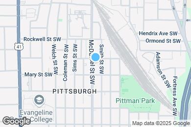 Map image of the property - 908 McDaniel St SW