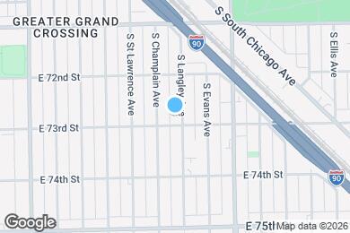 Map image of the property - 7250 S Langley Ave