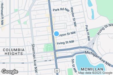 Map image of the property - 650 Kenyon St NW