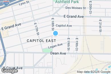 Map image of the property - 1807 E Walnut St