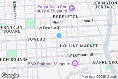 Map image of the property - 1031 W Baltimore St