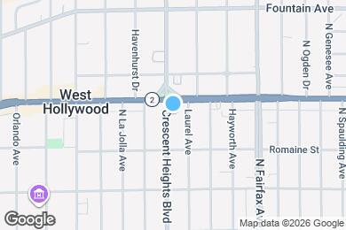 Map image of the property - 1044 N Crescent Heights Blvd