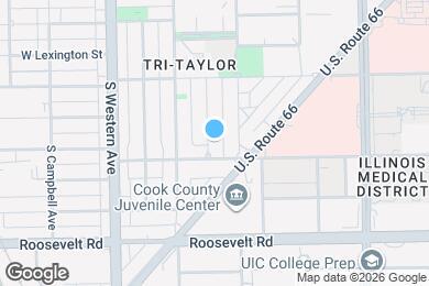 Map image of the property - 929 S Bell Ave