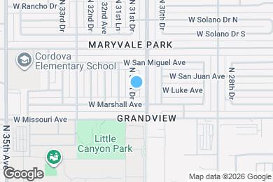 Map image of the property - 5539 N 31st Dr