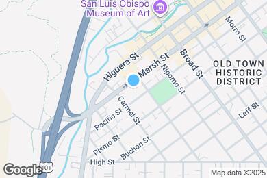 Map image of the property - Avila Apartments in Downtown SLO
