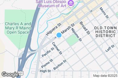 Map image of the property - Avila Senior Living at Downtown SLO