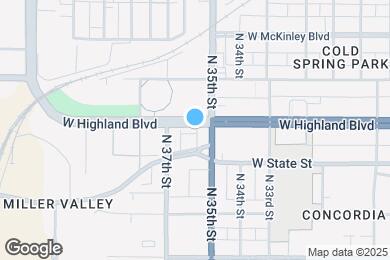 Map image of the property - 3521 W Highland Blvd