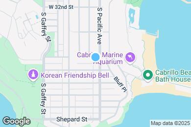 Map image of the property - 3621 S Pacific Ave