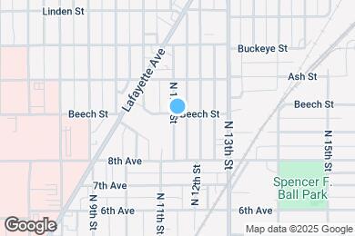 Map image of the property - 1659 N 12th St