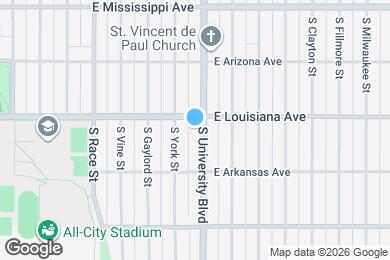 Map image of the property - 1317 S University Blvd