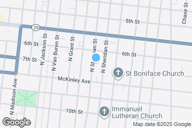 Map image of the property - 600 N Sherman St