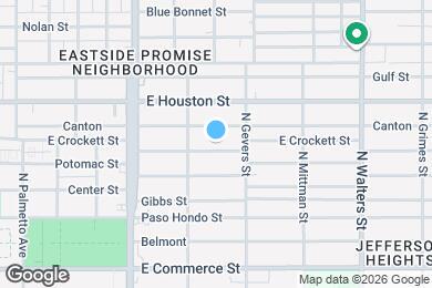 Map image of the property - 1727 E Crockett St