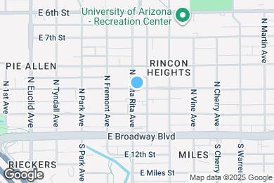 Map image of the property - 196 N Santa Rita Ave