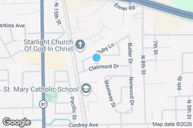Map image of the property - 1030 Clairmont Dr