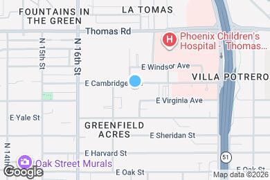 Map image of the property - 1733 E Cambridge Ave