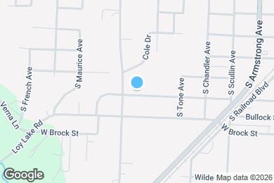 Map image of the property - 1225 W Hanna St