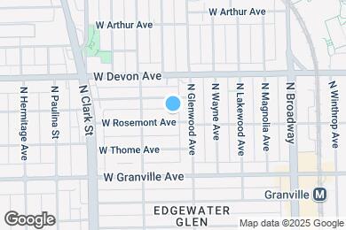Map image of the property - 1422 W Rosemont Ave