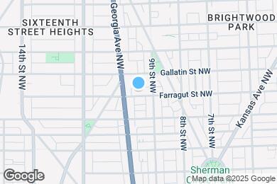 Map image of the property - 921 Farragut St NW