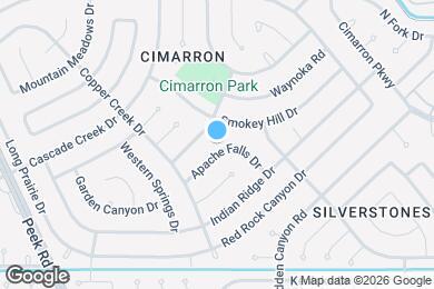Map image of the property - 1046 Apache Falls Dr